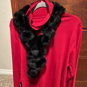 Rabbit fur scarf